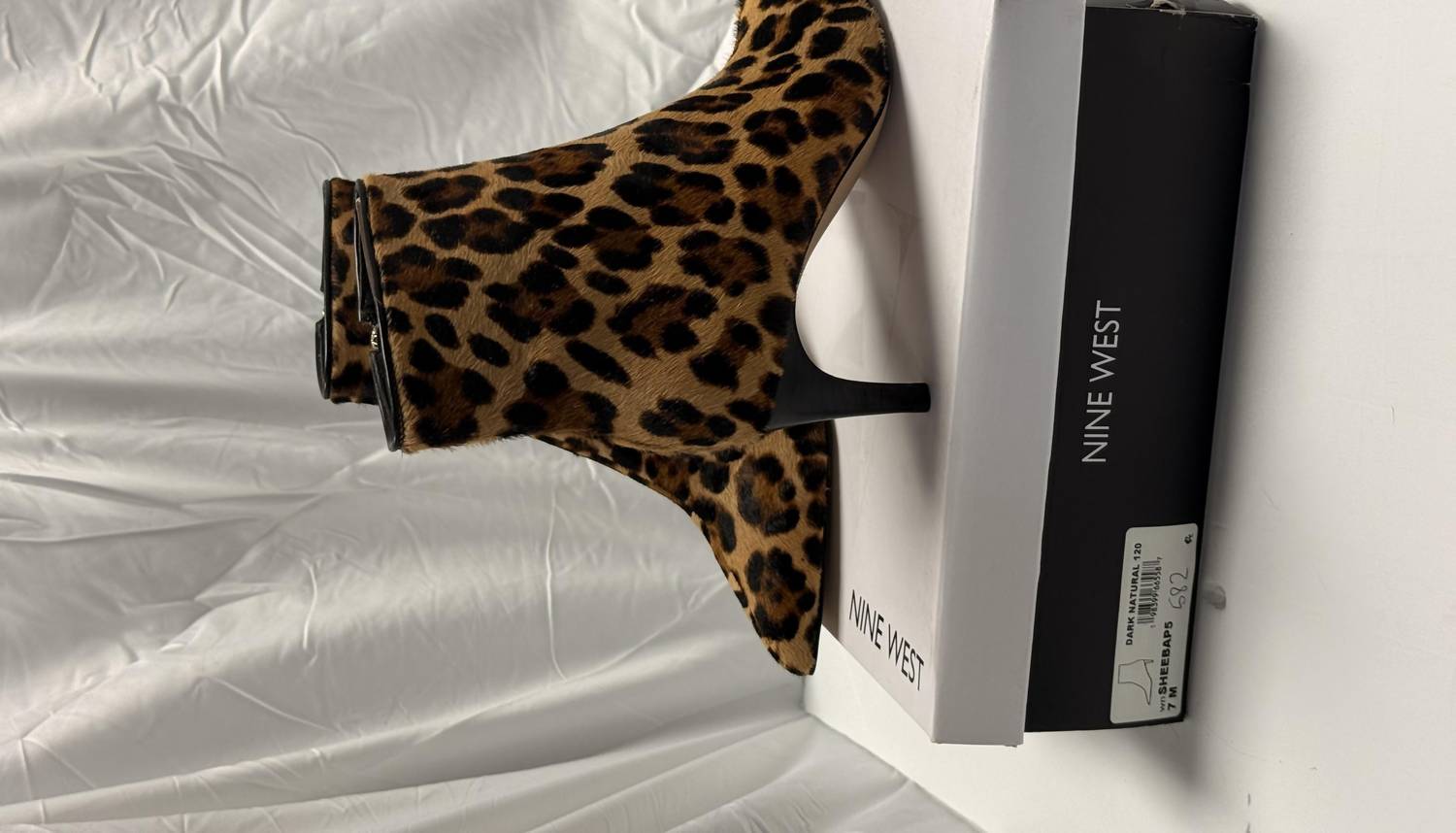 Nine West Women's Sheebap Dress Booties in dark natural leopard - women's shoe - alternate view