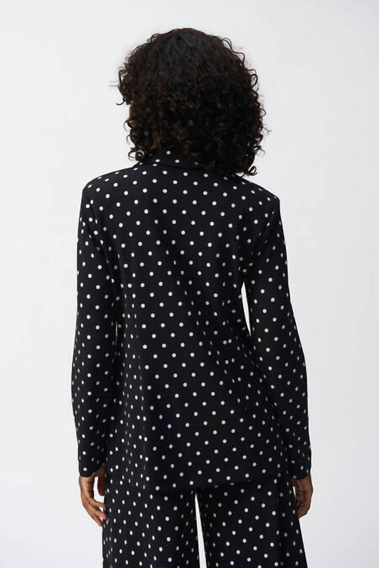 Joseph Ribkoff - Dot Print Boxy Blazer