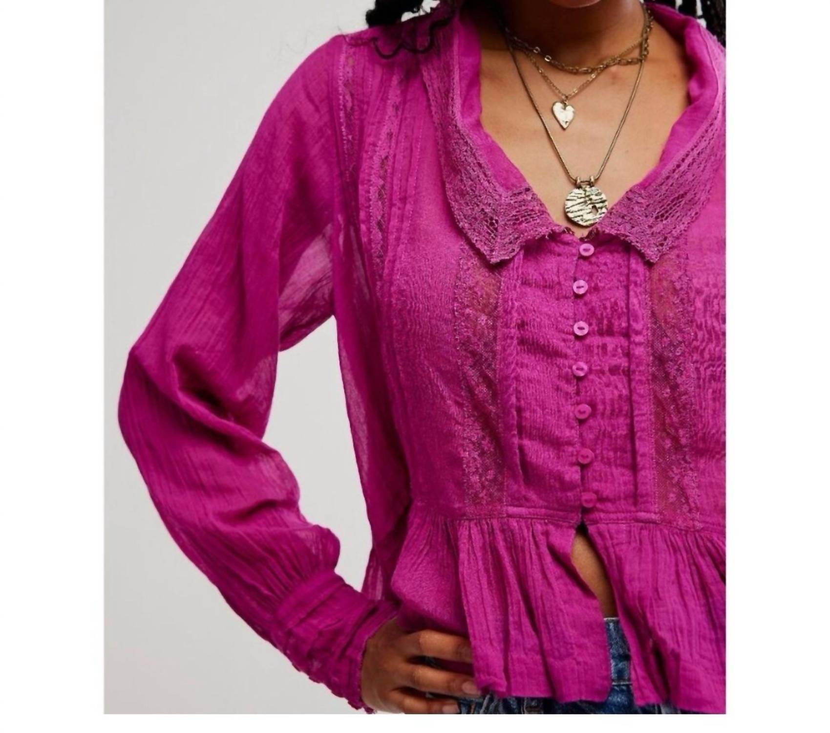 Free People - Elodie Frilly Blouse