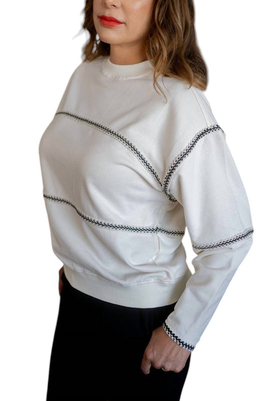 The Greii - Sweatshirt Crochet Stripes