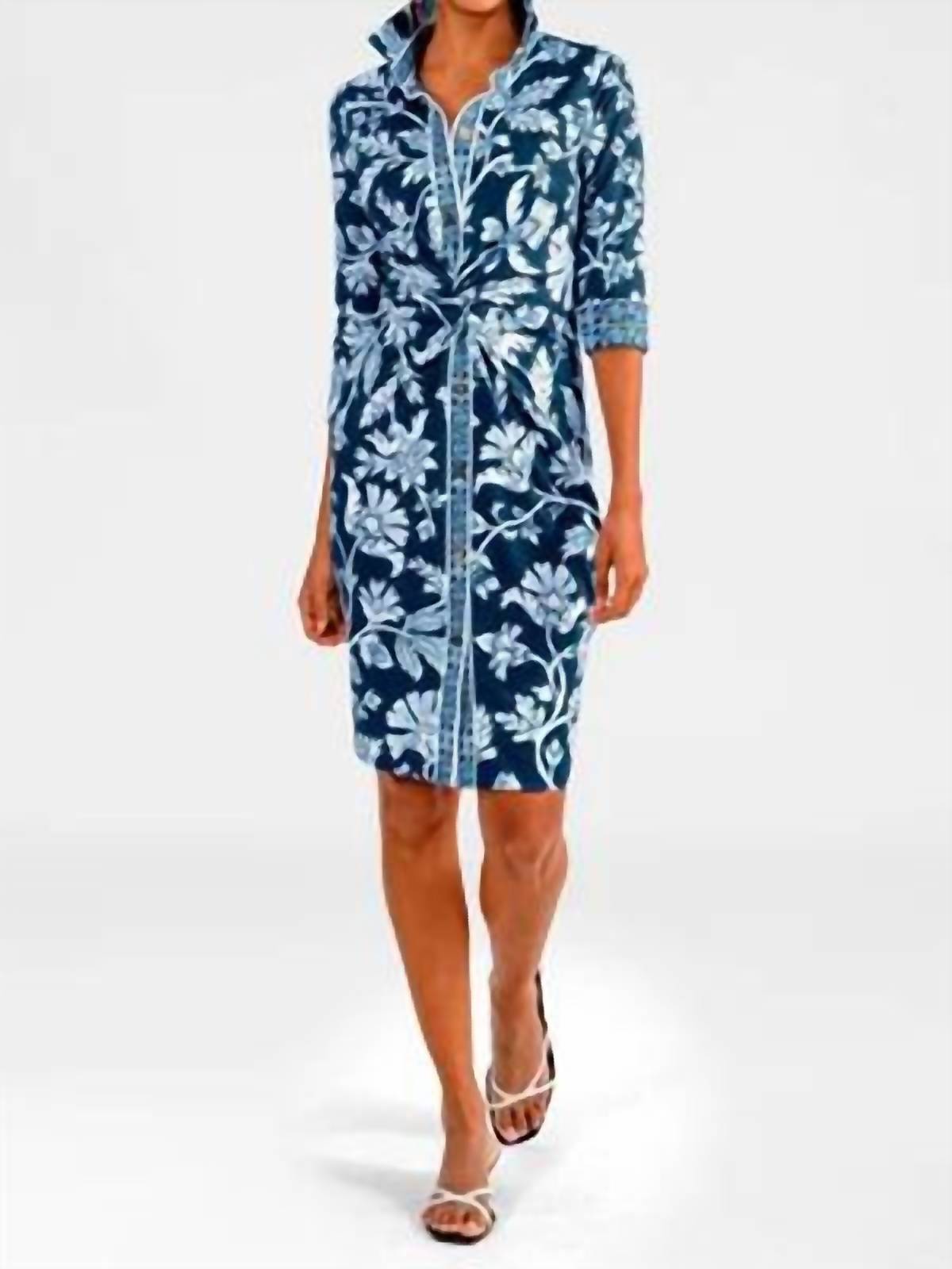 GRETCHEN SCOTT Twist & Shout Dress in navy white - women's dress - view 5