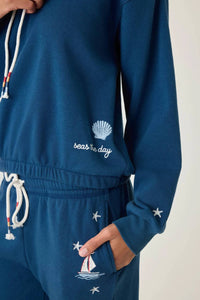 Pj Salvage - Maritime Lounge Embroidered Hoodie
