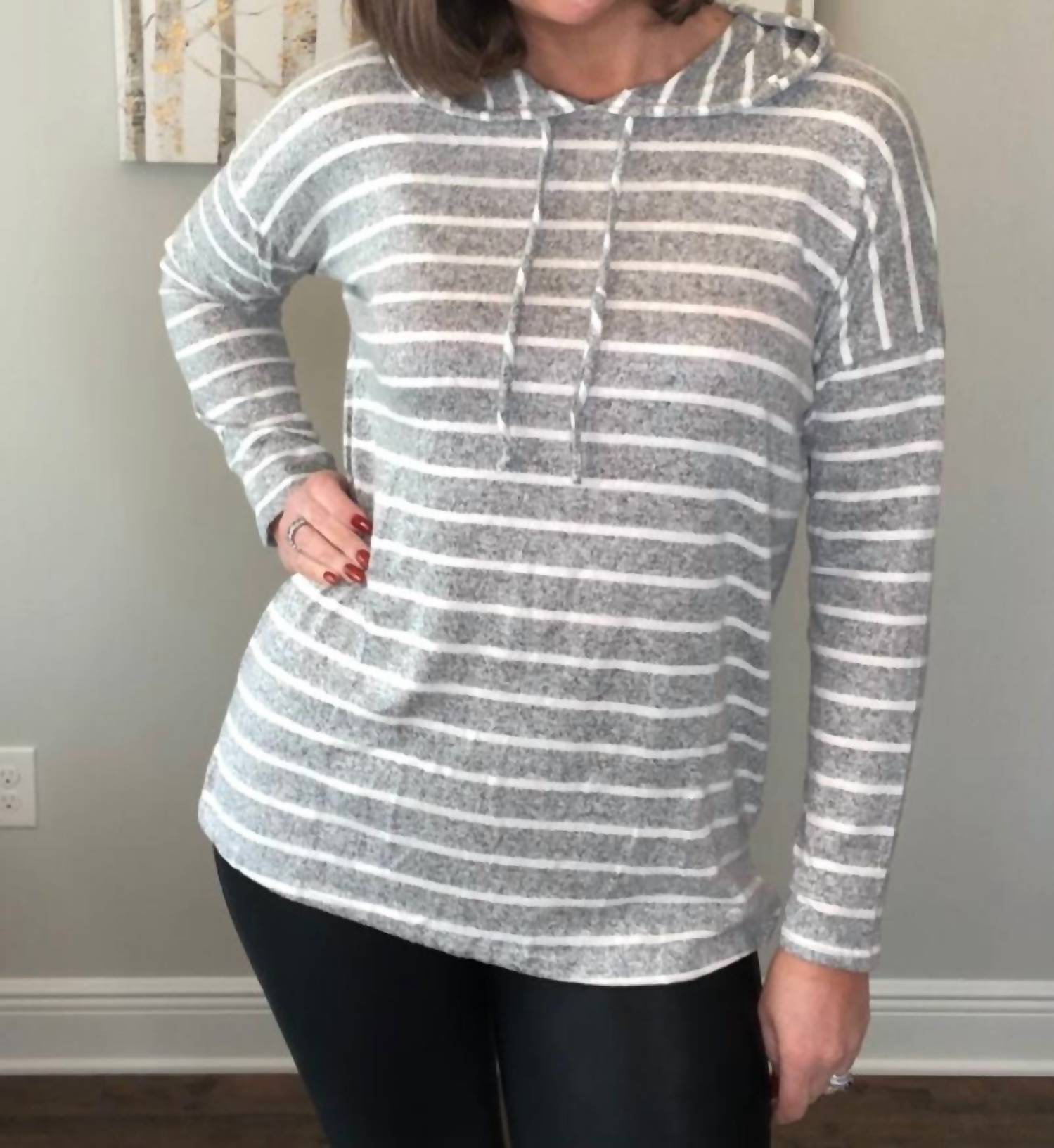 Pink Lily - Shea Striped Top