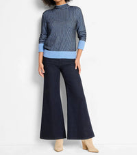 Nic + Zoe - Funnel Neck Pixel Knit Sweater