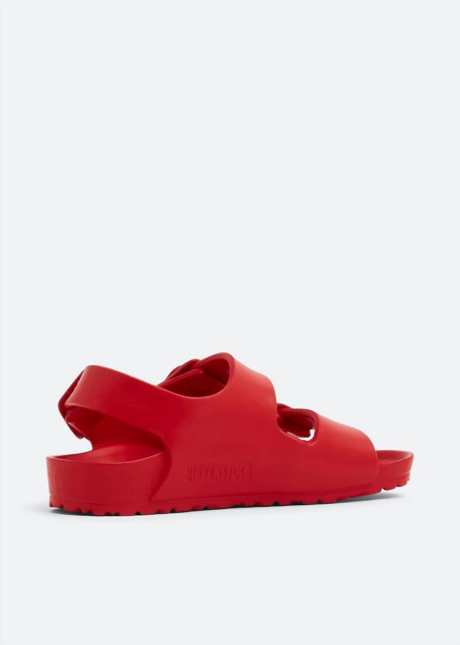 BIRKENSTOCK Kids Milano Eva Dual-strap Sandal in red - kids' sandal - alternate view