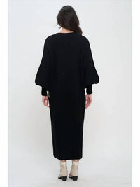 Meet Me In Santorini - Sweater Button-down Front Long Duster