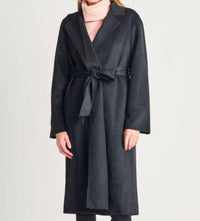 Black Tape - Longline Belted Coat