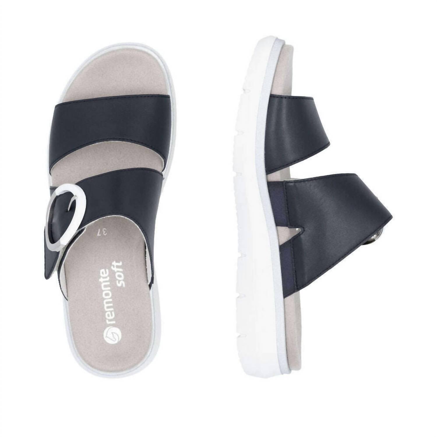 Remonte Women's D2k51-14 Flat Sandal in navy - women's sandal - view 6