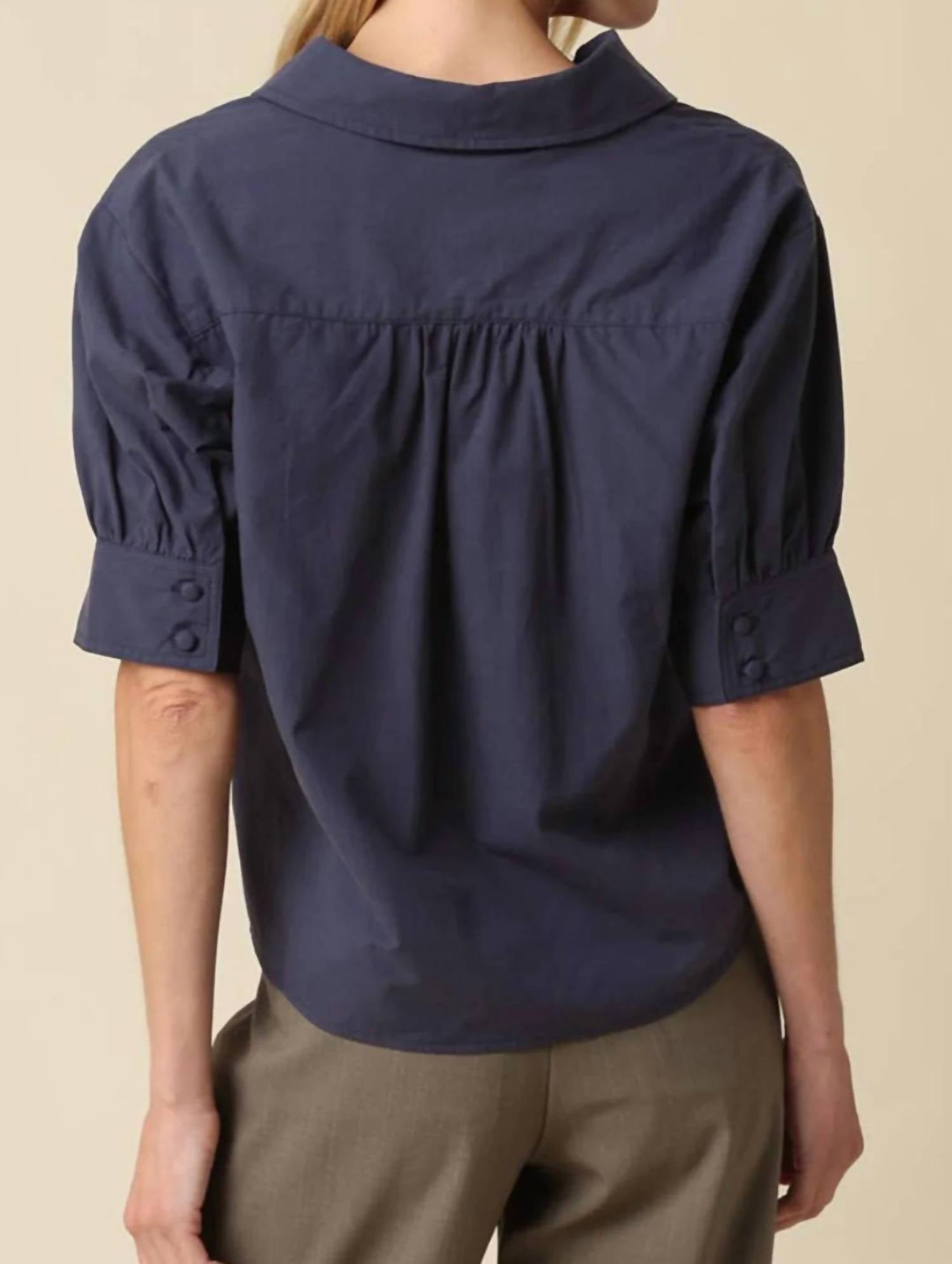 Olivaceous - Puff Sleeve Blouse
