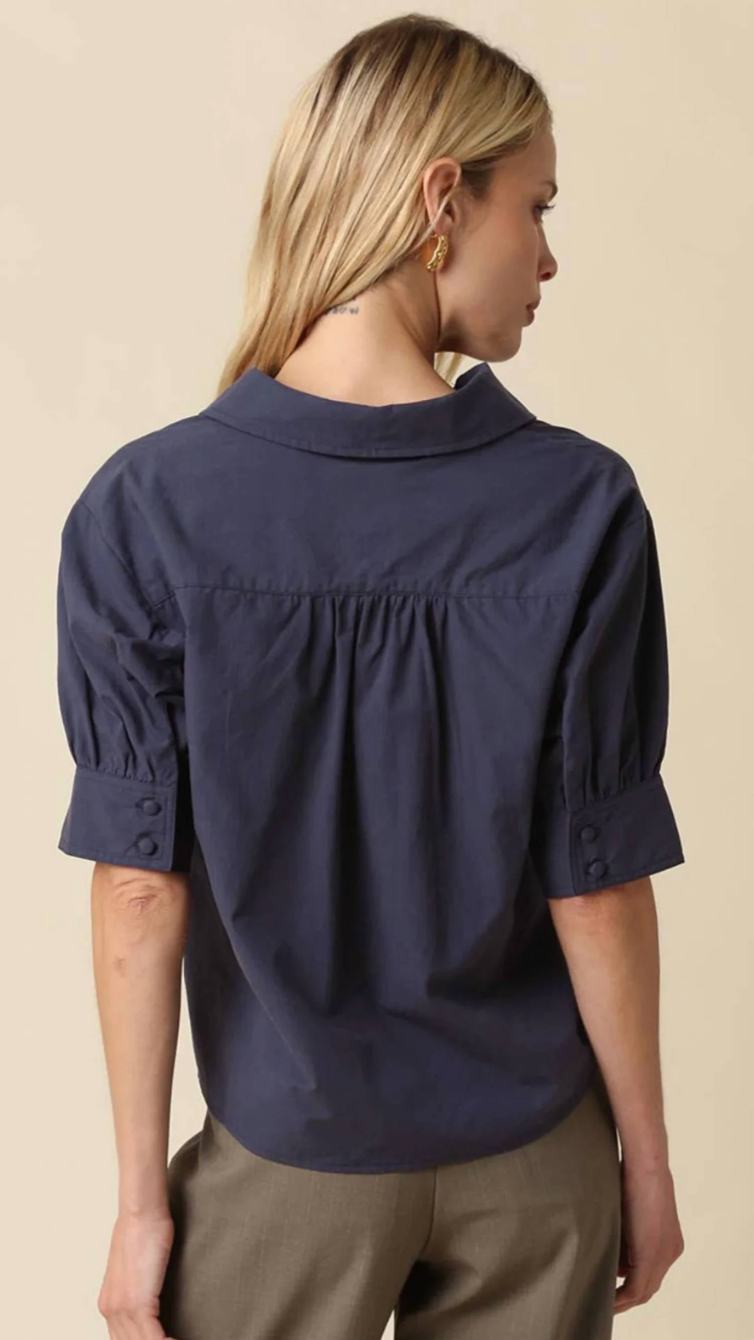 Olivaceous - Puff Sleeve Blouse