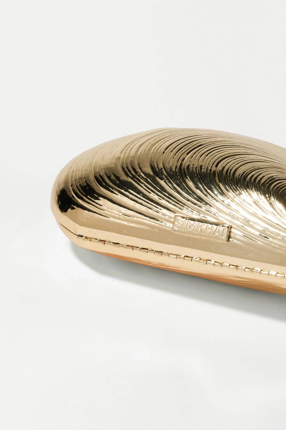 Simkhai - Women's Bridget Metal Oyster Clutch Bag