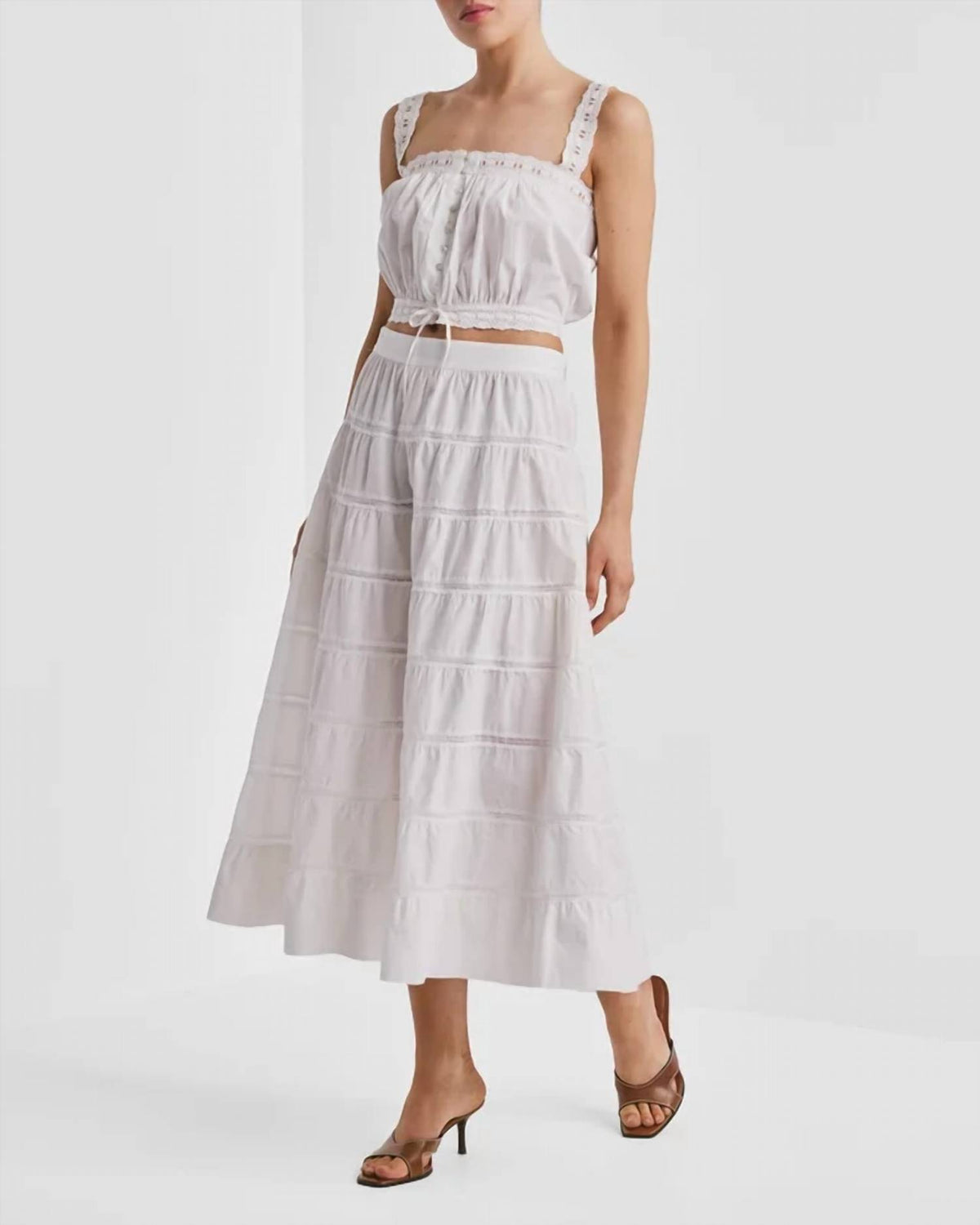 Bytimo - Poplin Strap Square Neck Top