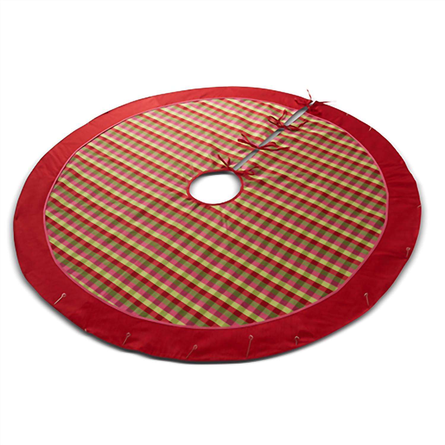 Raz Imports - Bright Plaid Christmas Tree Skirt