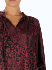 Elan - Mixed Leopard Print Blouse