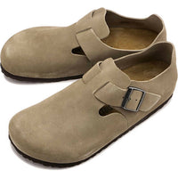 BIRKENSTOCK Unisex - Simple Seamless London Shoes in taupe suede - flats - detail view