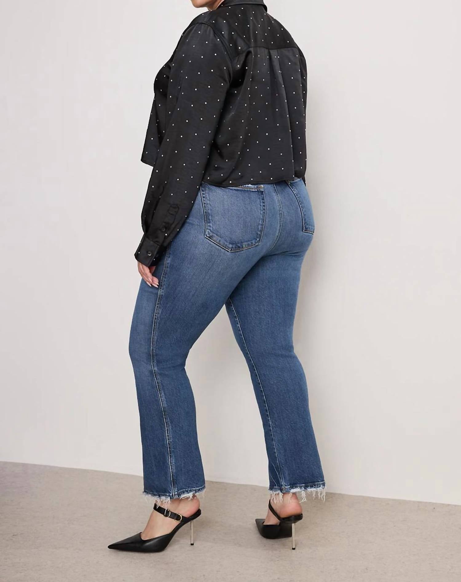 Good American - Curve High Rise Straight Jeans