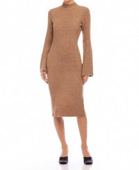 Fifteen Twenty - Sweater Mock Neck Midi Dress