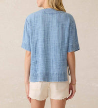 Faherty - Dune Cotton Gauze Short Sleeve Top