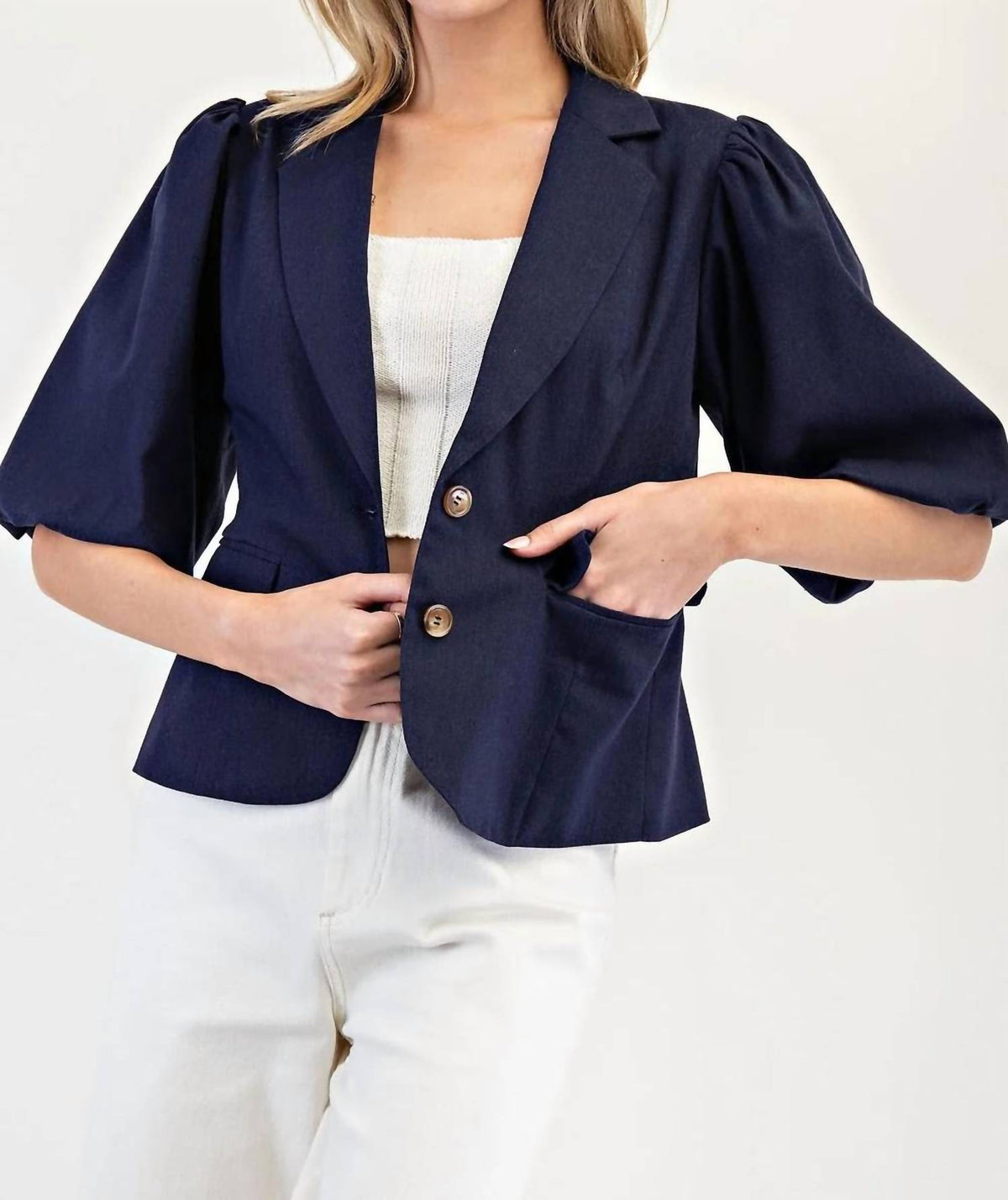 Ee:Some - Bubble Sleeve Blazer