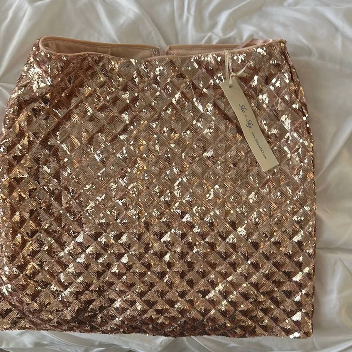 She + Sky - Women's Sequin Mini Skirt