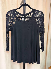Emerald Collection - Women's Lace Mesh Sleeve Top