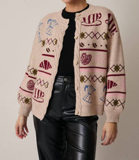 Sunday Edition Cozy Cafe Cardigan in oatmeal - women's cardigan