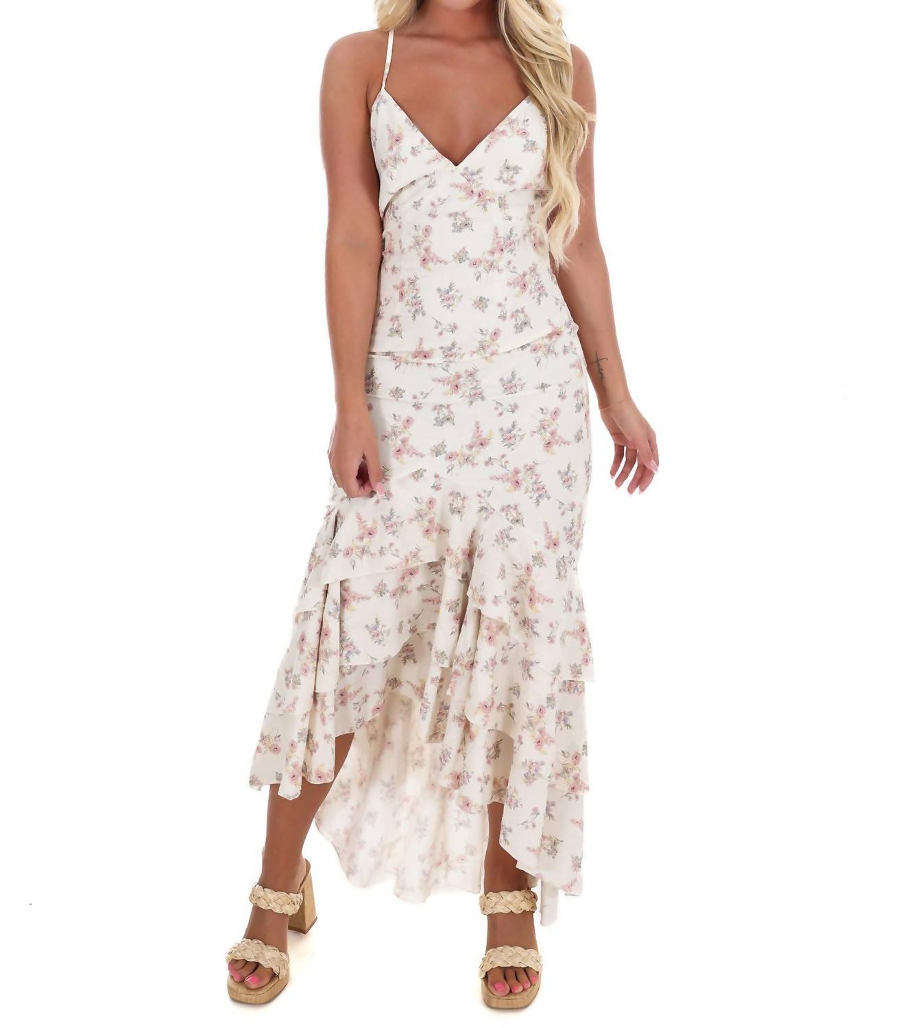 Mable - Ruffle Romance Midi Dress