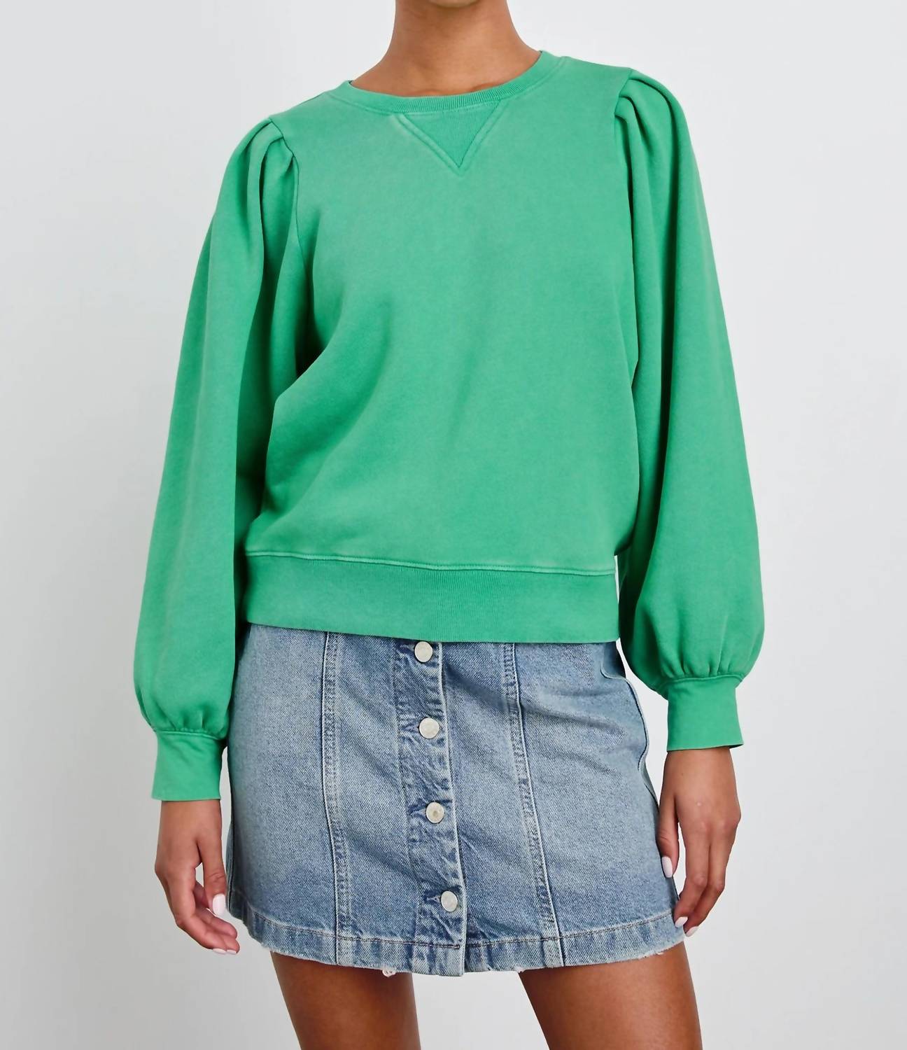 Rails Tiffany Crewneck Sweatshirt in kelly green - women's top