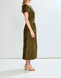 SARA CAMPBELL Barbara Tea Midi Dress in olive - women's dress - view 5