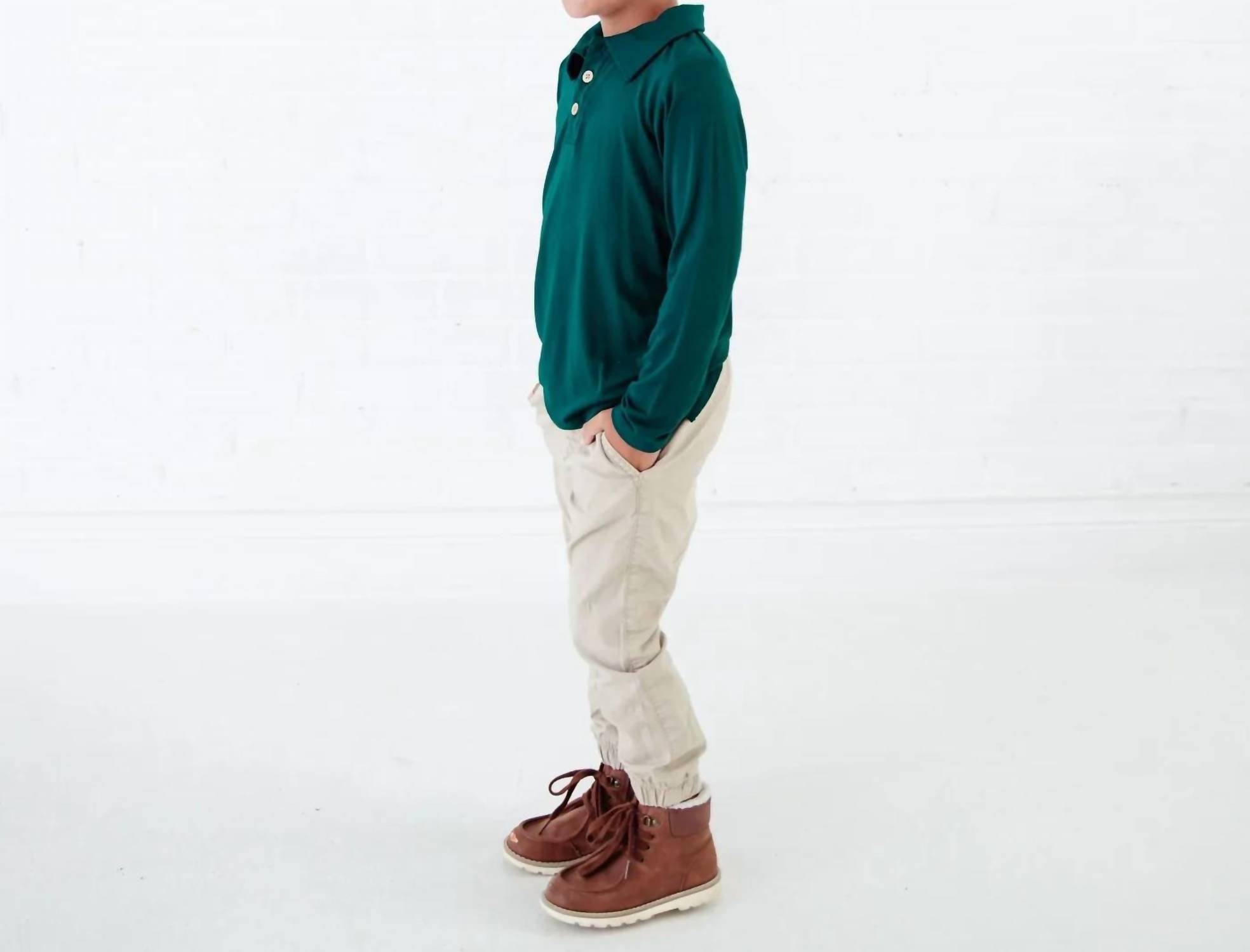 Dreamiere - Long Sleeve Bamboo Polo Shirt Set