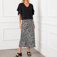 Karen Kane - Flutter Sleeve V-Neck Top