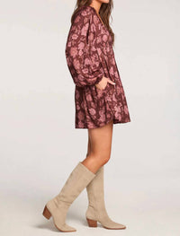 saltwater LUXE Althea Mini Dress in pink - women's dress - detail view