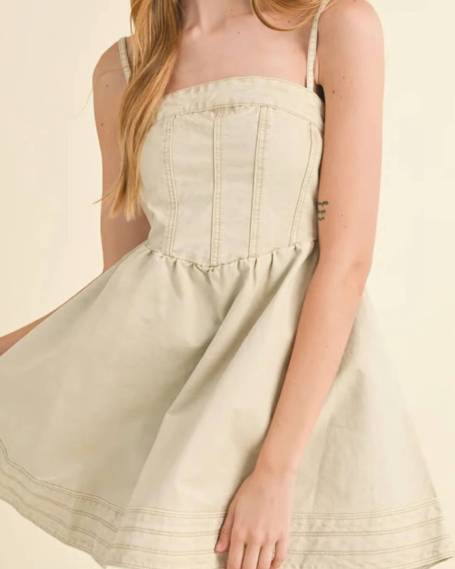 Miou Muse - Removable Straps Mini Dress
