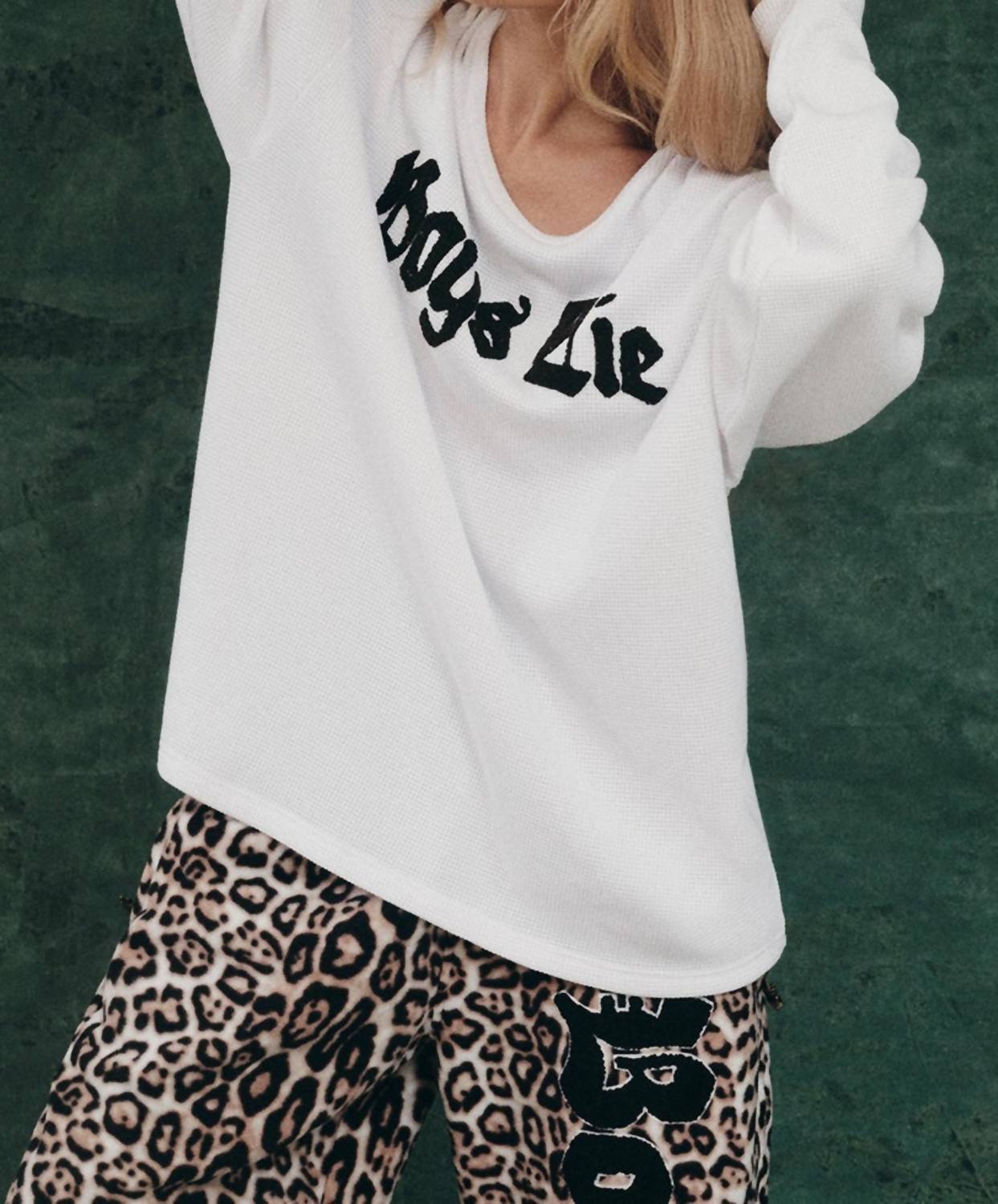 Boys Lie - Women's Rocker Thermal Long Sleeve Top