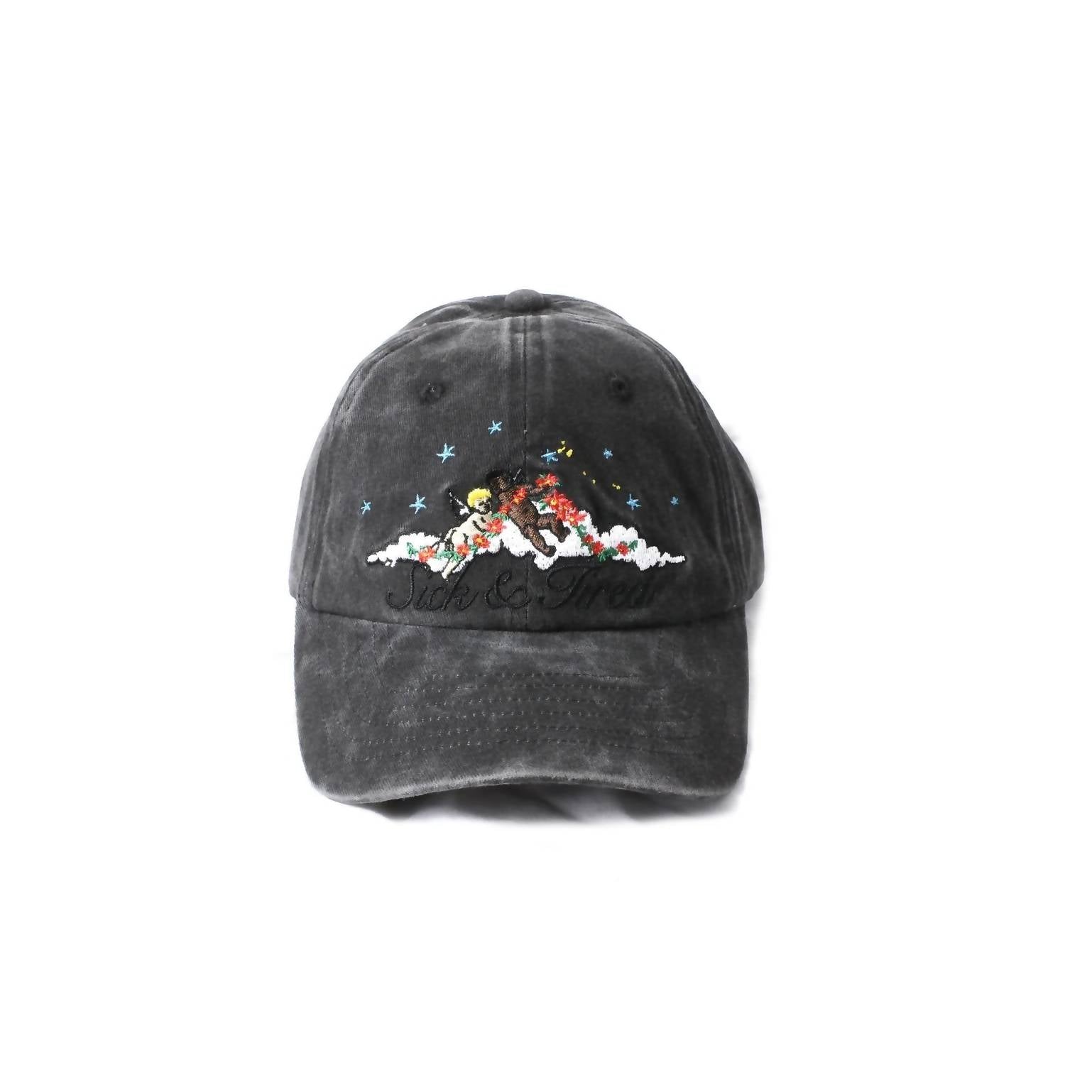 JUNGLES Unisex - Sick And Tired Vintage Cap in washed black - men's hat