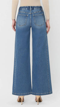 Lovervet - High Rise Waist Tie Twist Wide Leg Jeans