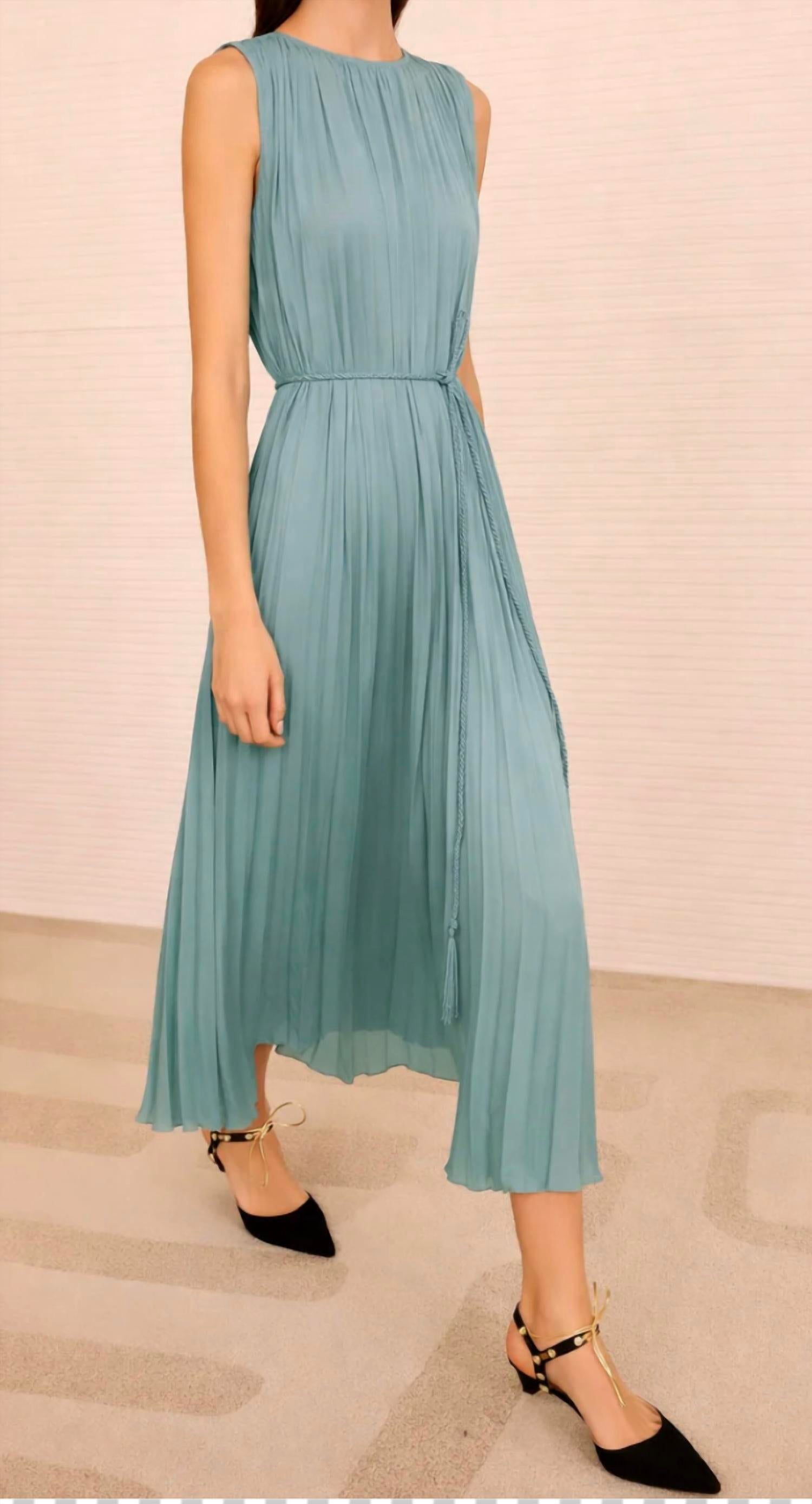 Ulla Johnson - Fianna Pleated Sleeveless Midi Dress