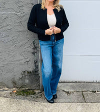 Pure Amici - Zip Front Cashmere Cardigan