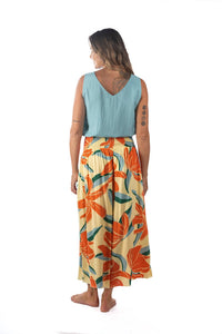 Pineapple - Lychee Ombre Gaucho with Pockets