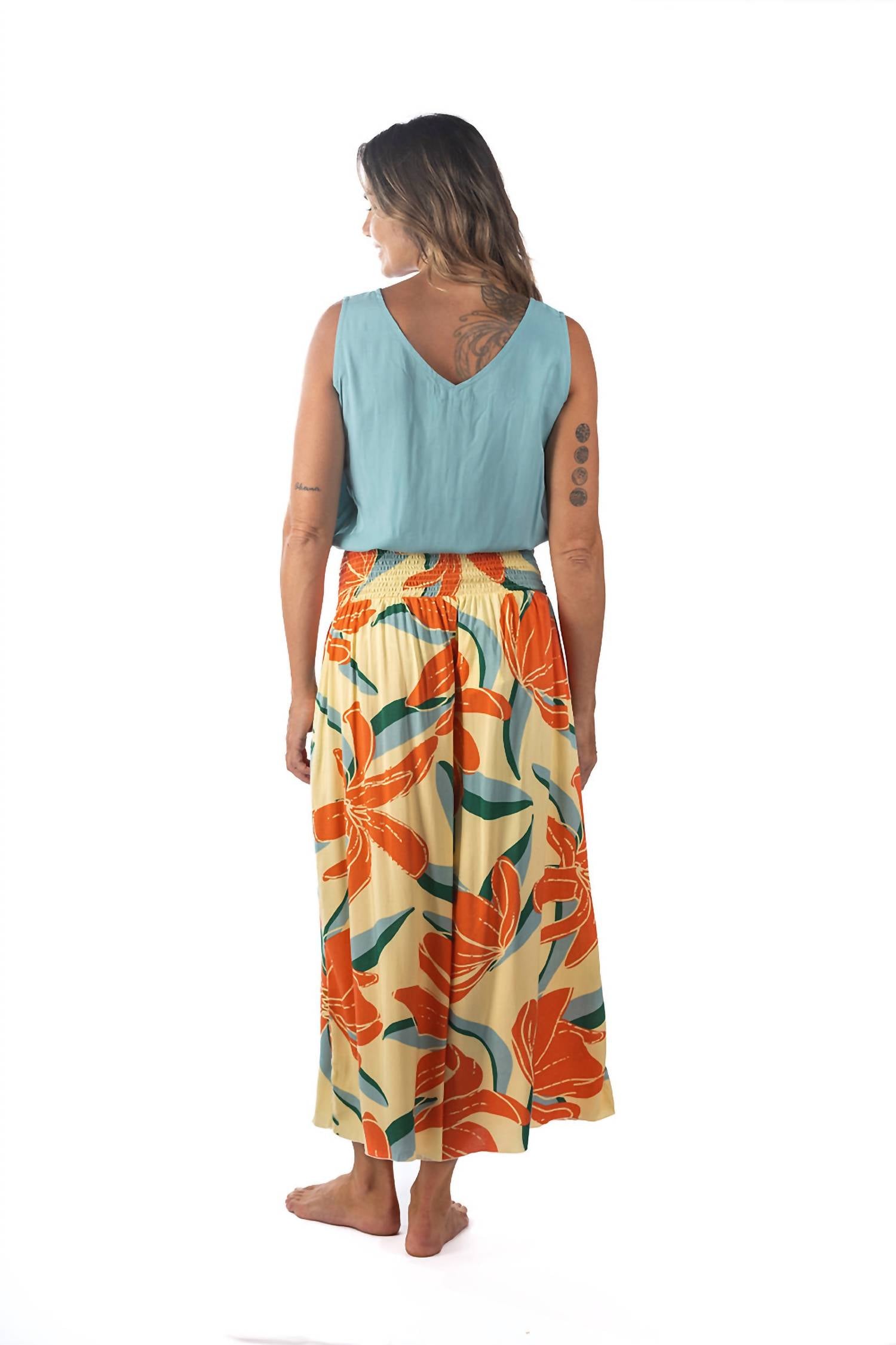 Pineapple - Lychee Ombre Gaucho with Pockets