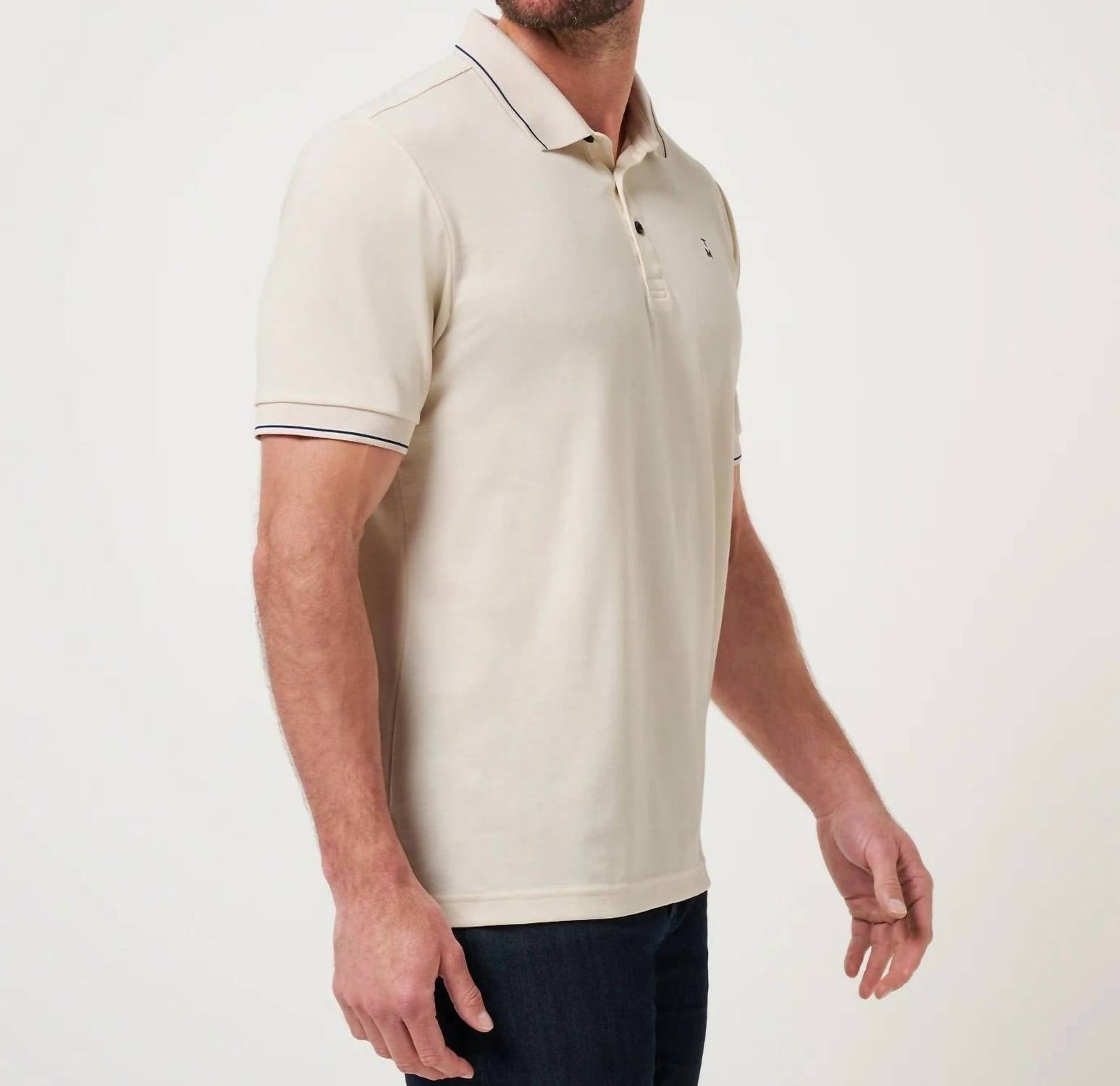 TravisMathew Happier Hour Polo in birch - men's shirt - view 4
