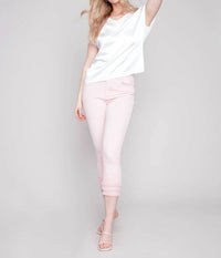 Charlie B - V Neck Short Sleeve Top