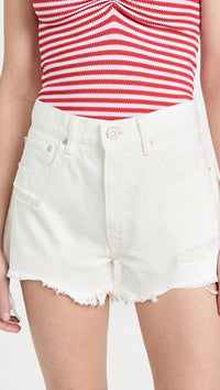 Moussy Vintage Montclair Shorts in white - women's shorts