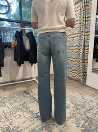 Haikure Women's Korea Jeans in lagoon wash - women's jeans - detail view