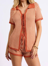 Sage The Label - Through The Canyons Tie Front Top