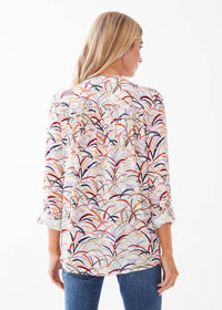 Fdj - Casey Roll Up Sleeve Shirt With Smocking Detail