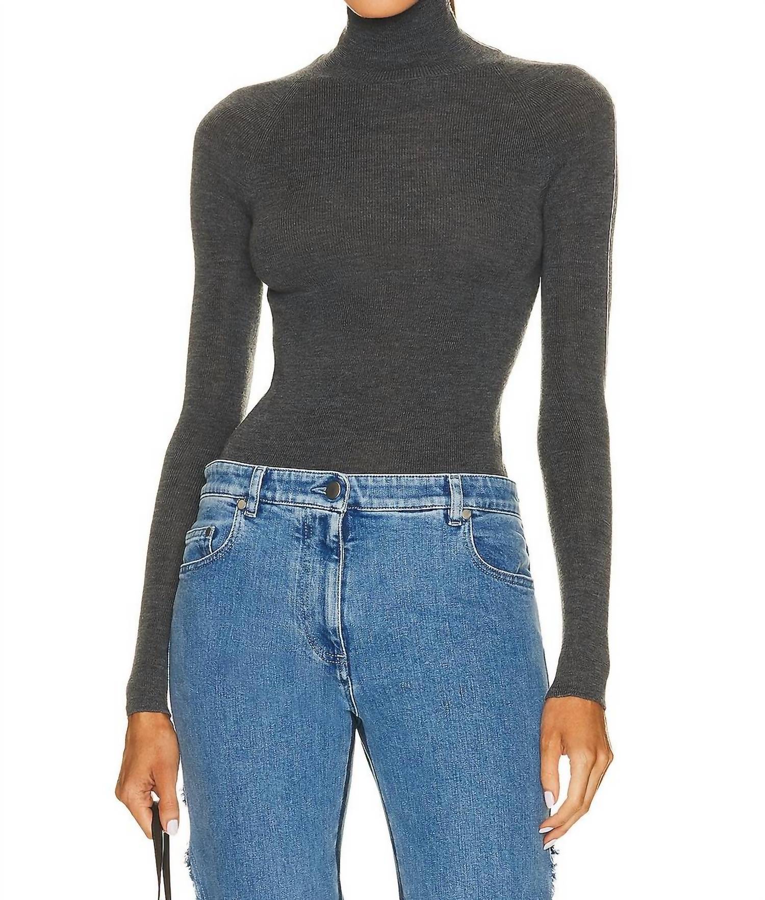 Peter Do - COMBO SLEEVE TURTLENECK SWEATER
