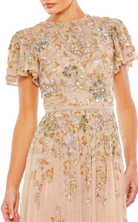 Mac Duggal - Embellished Butterfly Sleeve Gown