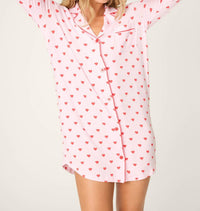 PJ Salvage Wildest Dreams Hearts Nightshirt in pink - women's item