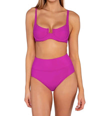 Sunsets Inc. Hannah High Waist Bottom in purple - women's swimwear